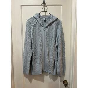Modern soul slate blue size XL hoodie zipper sweater